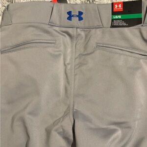 Under Armour Gray Pants with Blue Logo